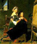 Jean Auguste Dominique Ingres raphael and the fornarina oil painting on canvas